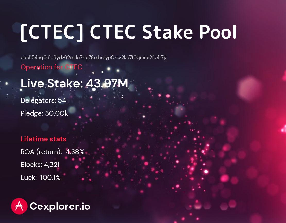 cardano pool pool154hq0j6u6ydz62mtlu7xaj78mhreyp0zsv2kq7f0qmne2fu4t7y