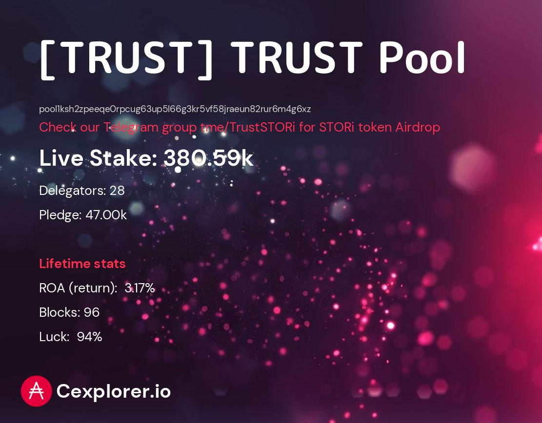 cardano pool pool1ksh2zpeeqe0rpcug63up5l66g3kr5vf58jraeun82rur6m4g6xz